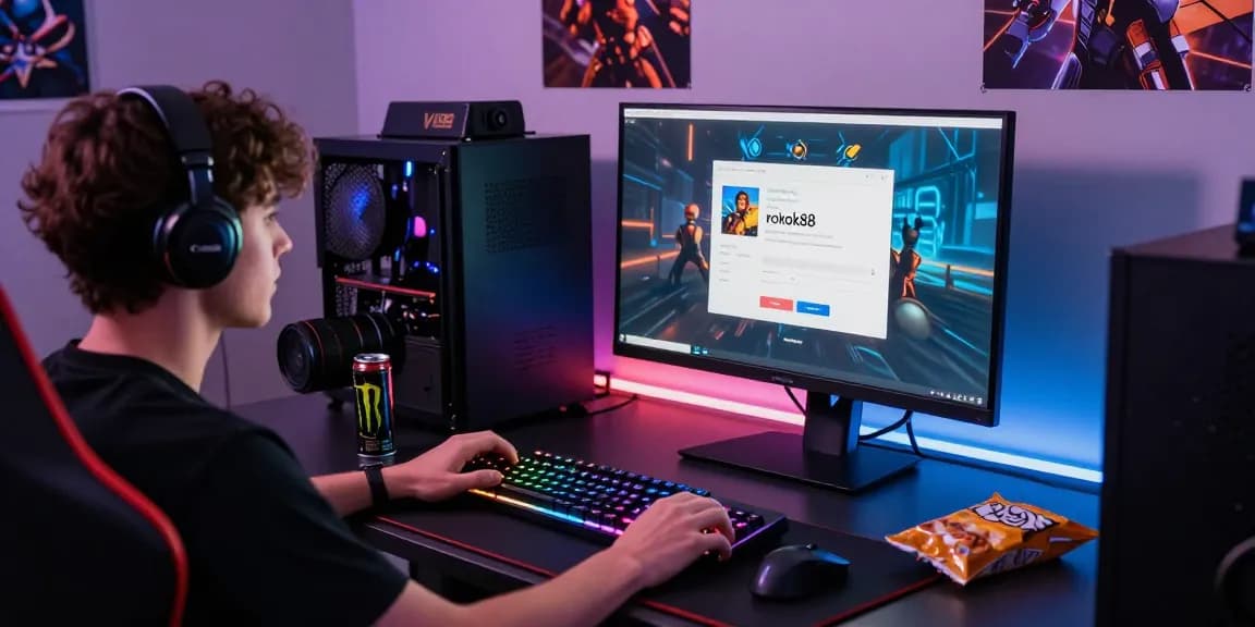 Dynamic gaming atmosphere showcasing the rokok88 login process with vibrant elements.
