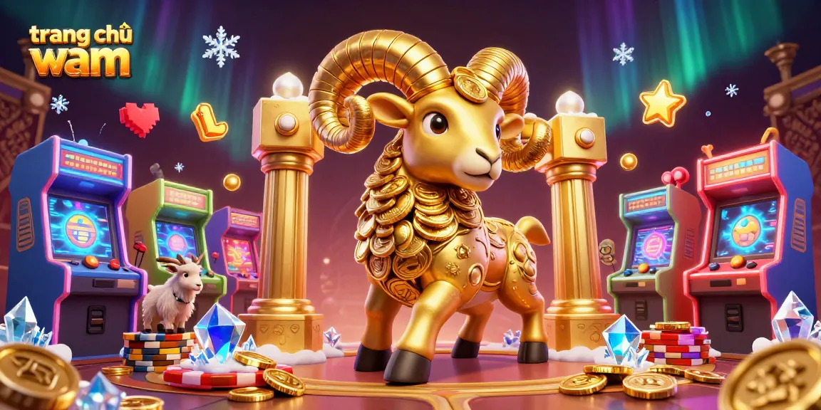 Engage in thrilling gameplay at trang chủ vmax with an ultra-detailed 3D casino illustration featuring a golden ram.