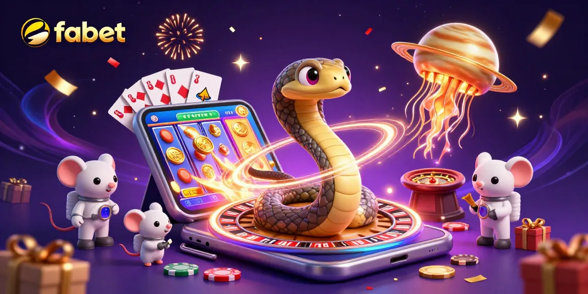 Join the cosmos of fabet with vibrant characters in a thrilling casino atmosphere.