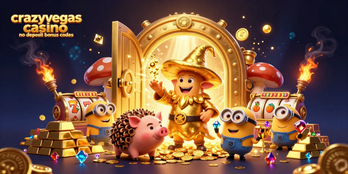 Engage with crazyvegas casino no deposit bonus codes in this magical slots themed illustration.