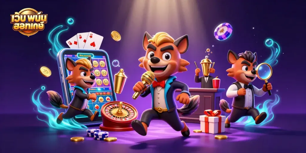 เล่นเกมพนันออนไลน์ที่ดีที่สุดในคาสิโนพร้อมคณะไฮยีน่าและความตื่นเต้น