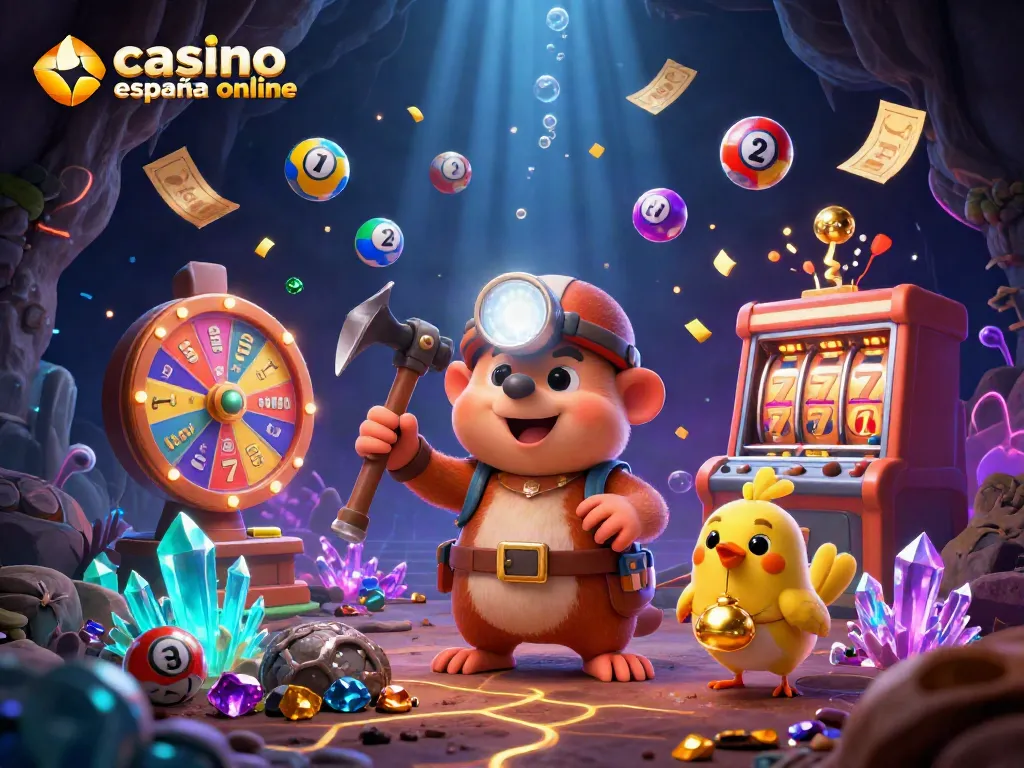 Juego emocionante en casino online en España con mole cazador y premios resplandecientes.