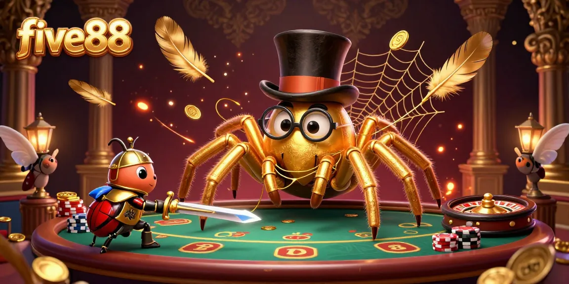 Experience five88's vibrant casino atmosphere with unique characters and game elements in action.