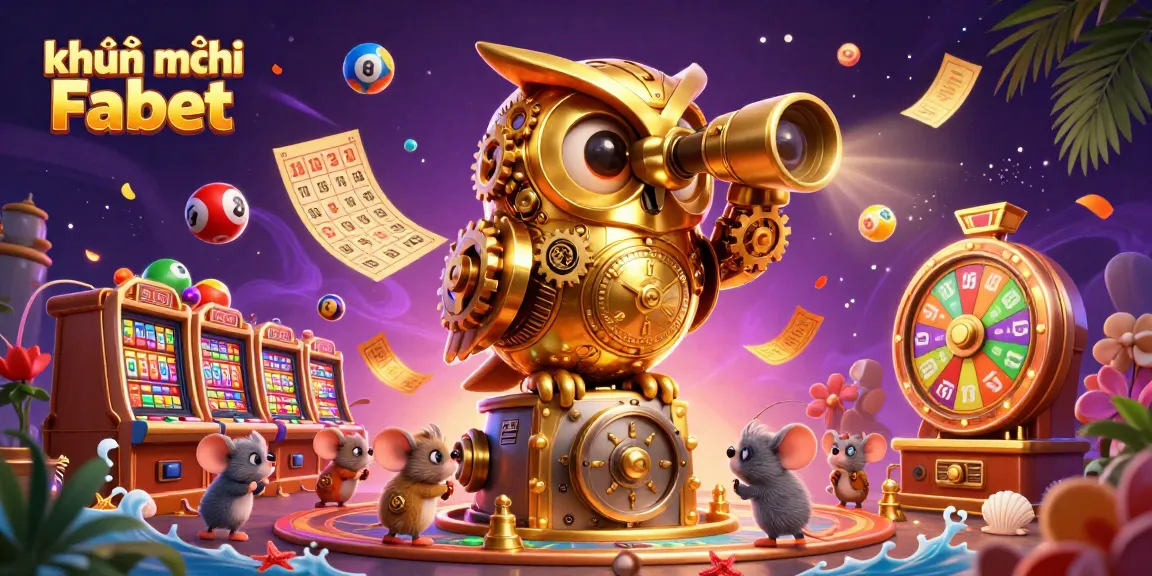 Experience the excitement of khuyến mãi Fabet with a vibrant casino scene featuring an owl and lively elements.