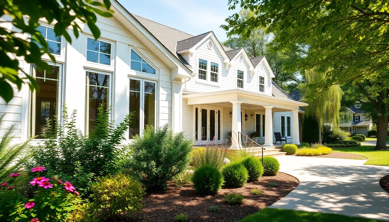Showcasing a colonial addition that enhances traditional architecture with a welcoming entryway and lush surroundings.