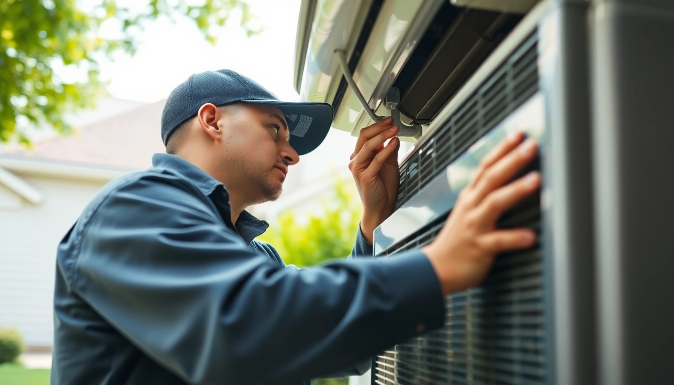 AC Repair Tampa service by a professional technician in a residential area.