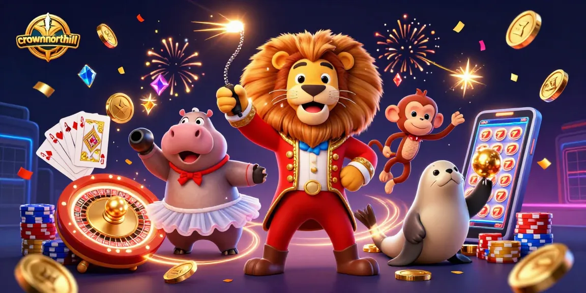 Experience the thrill of crownnorthill's casino games with dynamic characters and golden treasures.