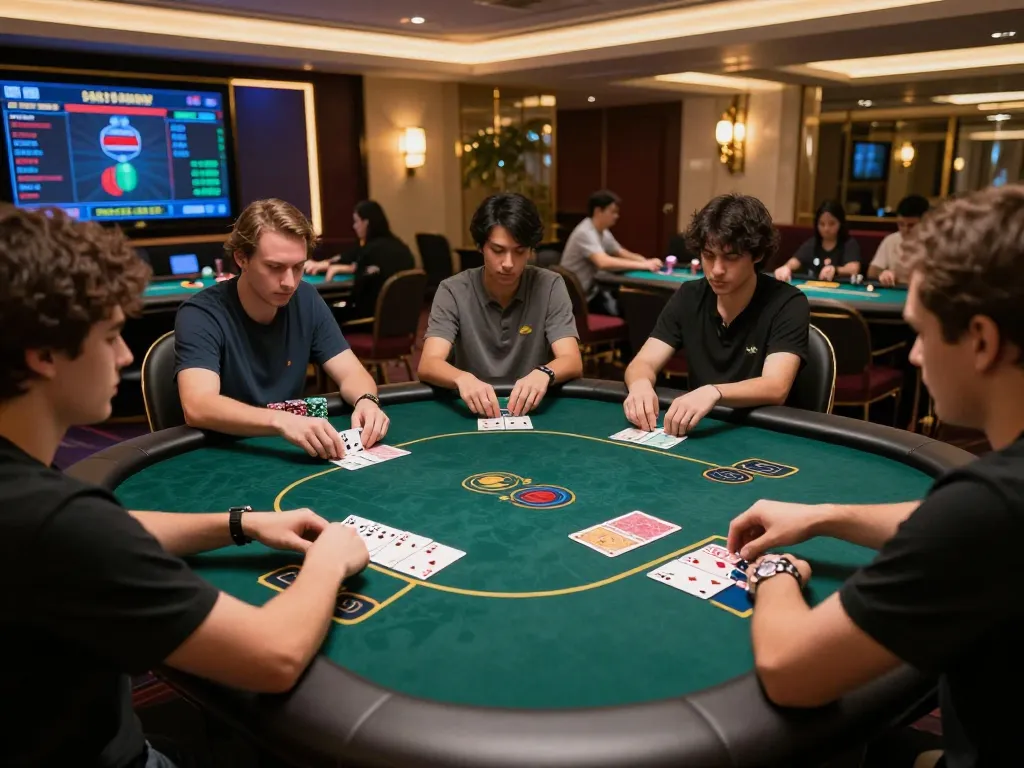 Engaging online poker gameplay interface on OPEN888, showcasing interactive betting options and player dynamics.