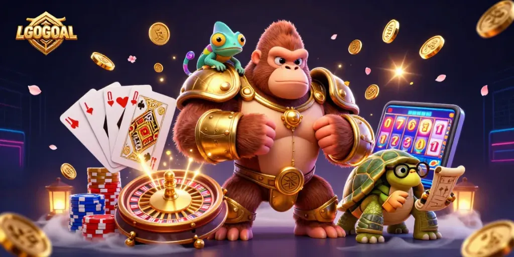 Join LGOGOAL's thrilling gaming experience with epic wins from dynamic casino elements.