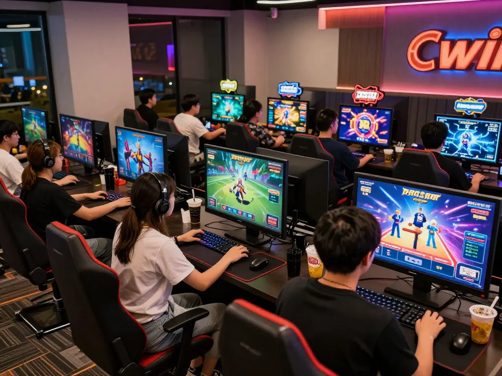Cổng game cwin platform showcasing diverse players enjoying an engaging online gaming experience with vibrant graphics and social atmosphere.