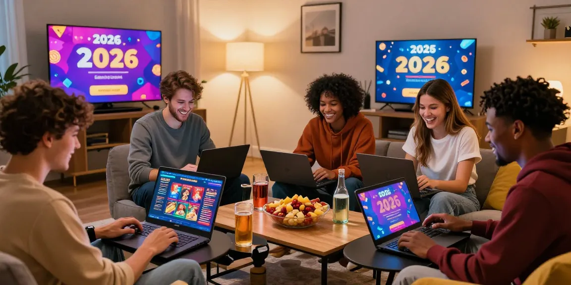 Friends enjoying online gaming at credit card casinos in a cozy lounge.