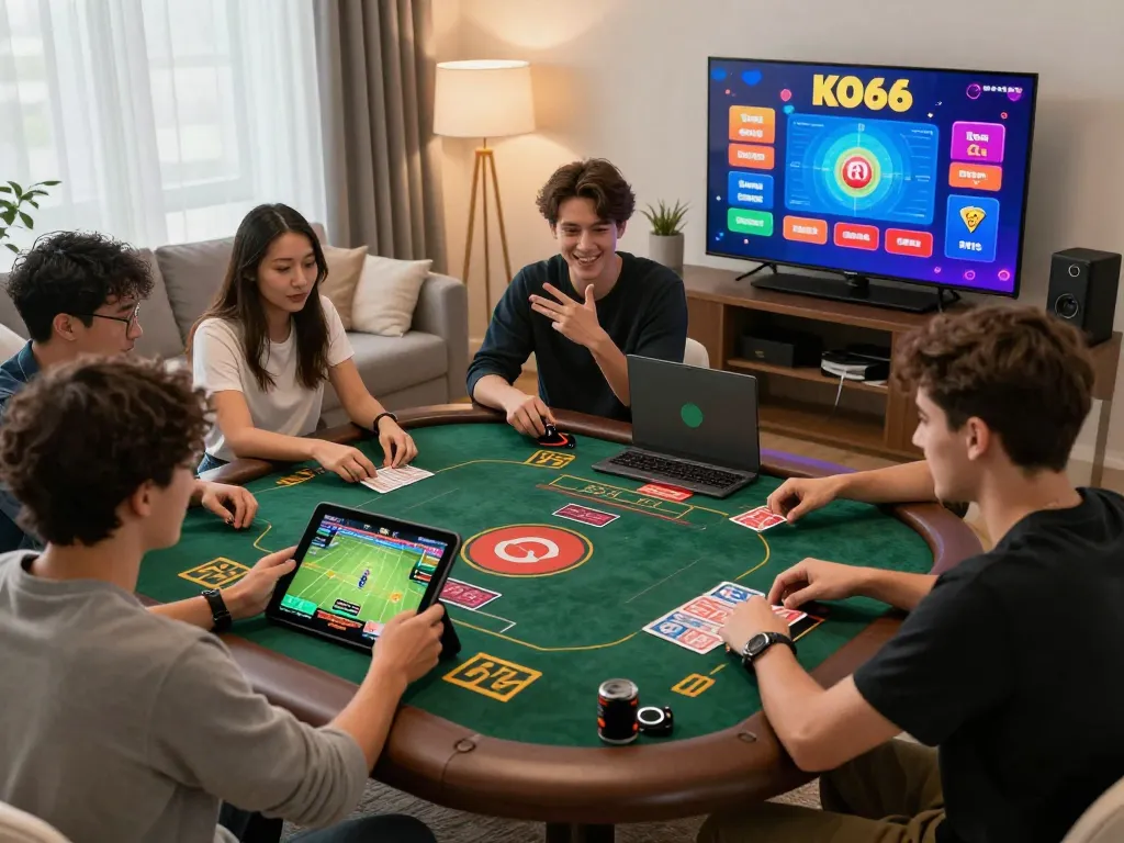 Engaging betting experience on Trang chủ KO66 showcasing diverse gaming options in a vibrant home setting.