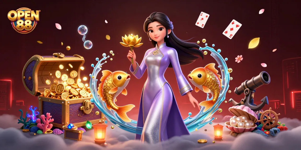 Experience thrilling gaming at OPEN 88 with underwater treasures and dynamic casino elements.
