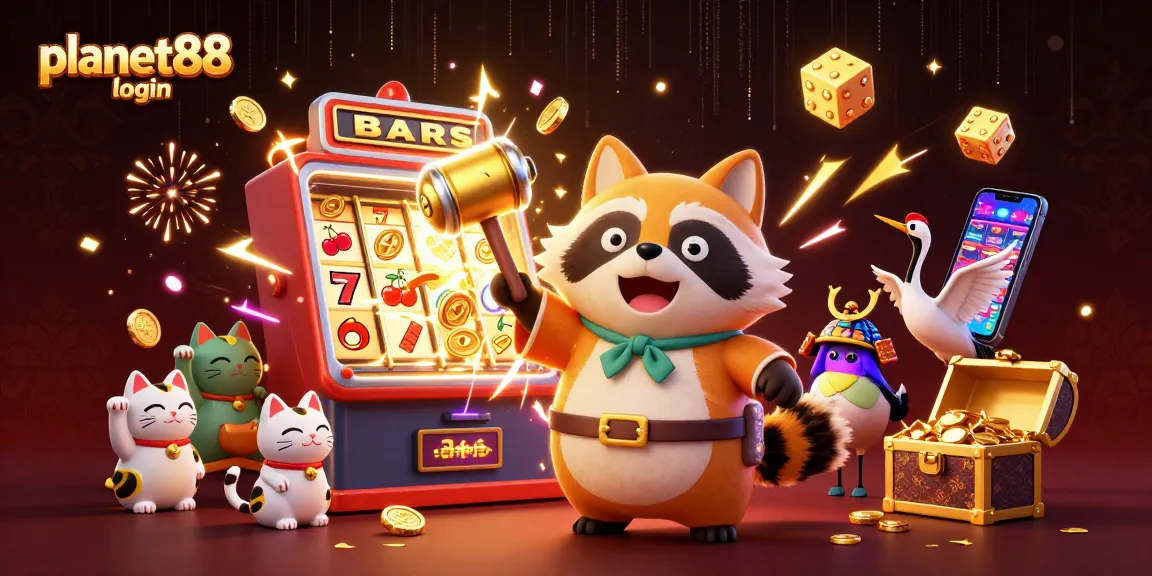 Experience the excitement with planet88 login as lucky symbols burst from a dynamic jackpot scene.