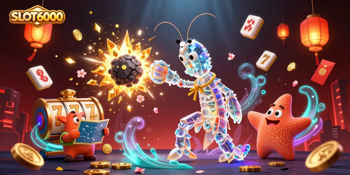 SLOT6000 invites gamers to experience thrilling moments with colorful slot reels and vibrant symbols.
