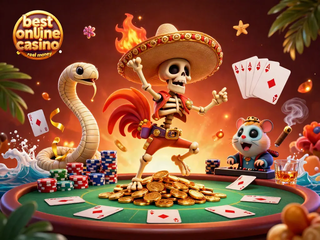 Experience the thrill at the best online casino real money with engaging characters and casino elements.