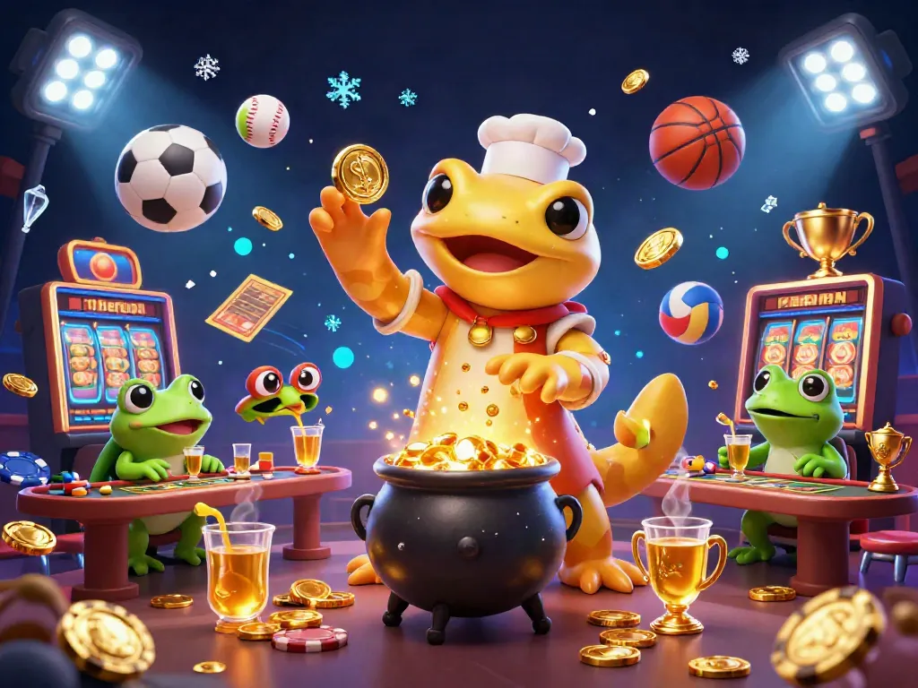 Experience the excitement of 11betvip with a dynamic 3D casino scene highlighting gold coins and sports elements.
