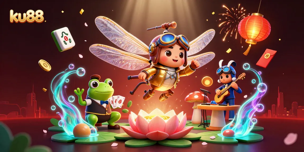 Engage in thrilling games at ku88 with colorful casino elements and lively characters.