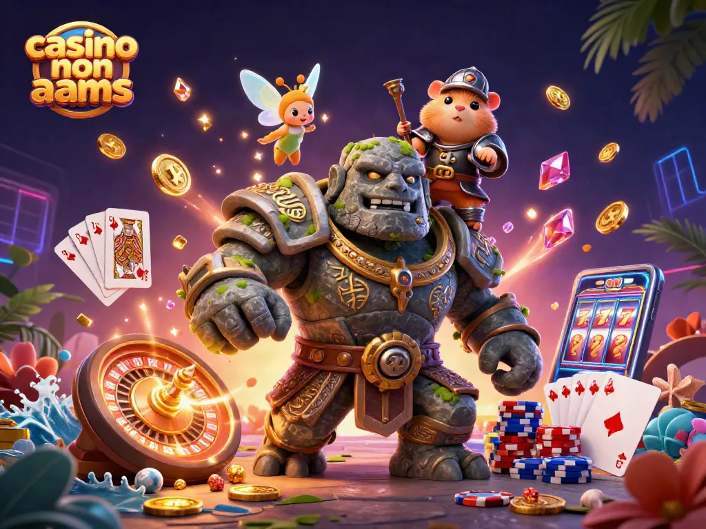 Slot vincente nei casino non AAMS, con golem e fatina, simboli e monete volanti.