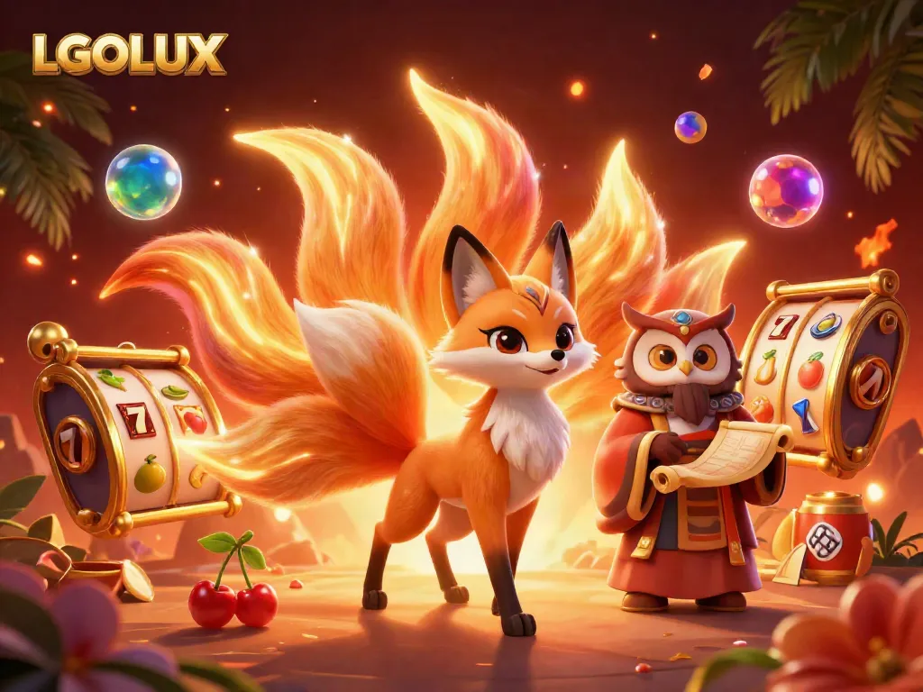 Experience the thrill of winning with LGOLUX's vibrant casino spirit illustration.