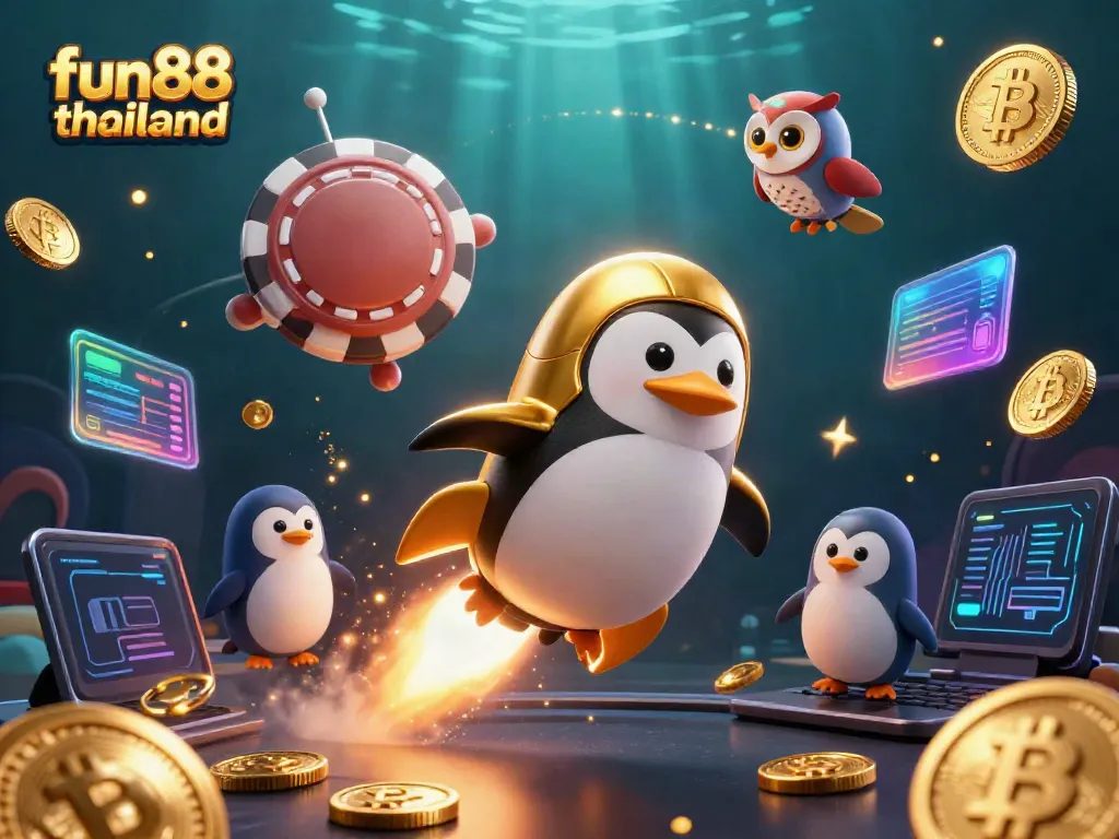 Experience thrilling wins at fun88 thailand with our dynamic casino-themed illustration.