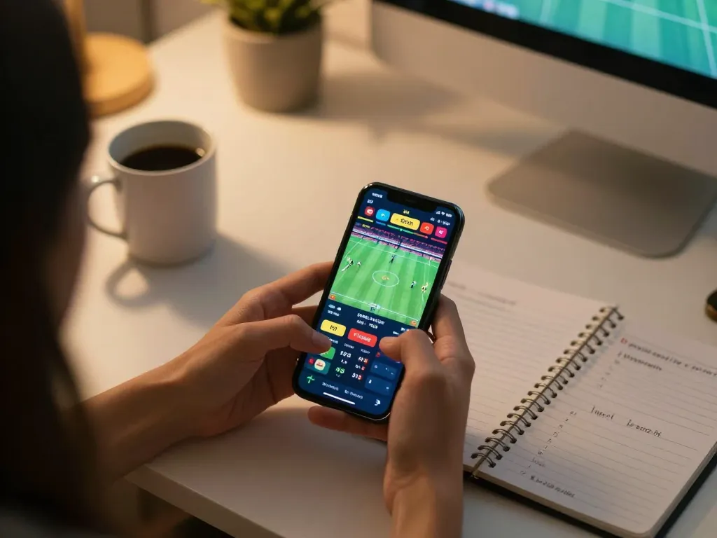 Place live bets with QQ 88 on a smartphone in a cozy home setup
