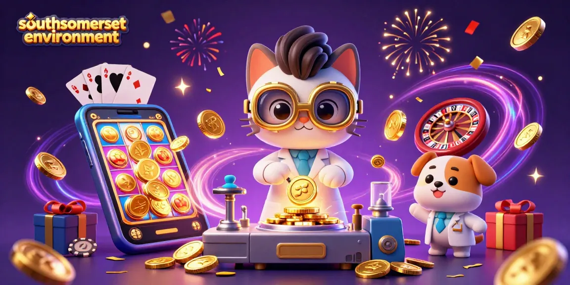 Play thrilling casino games at southsomersetenvironment featuring a mad scientist cat and dog in a vibrant lab.