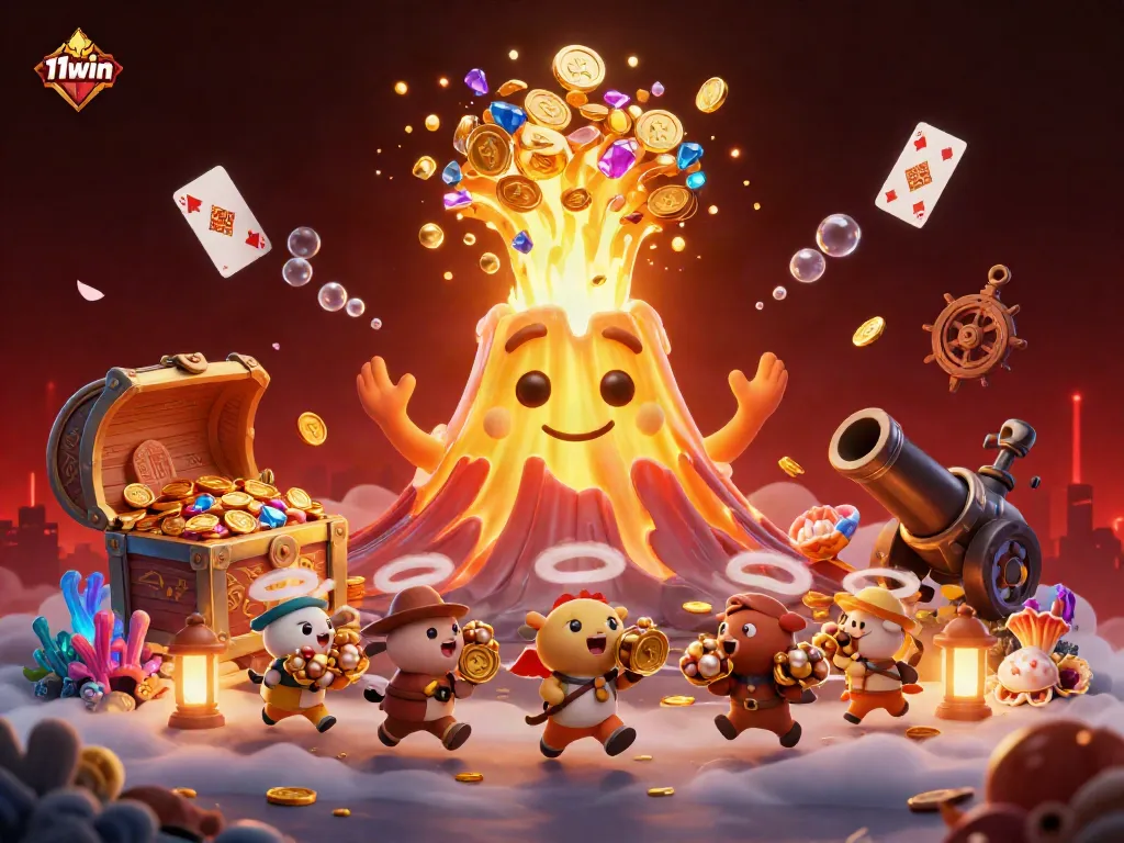 Experience the thrill of winning with 11win as treasures erupt from a golden volcano and adventure awaits!