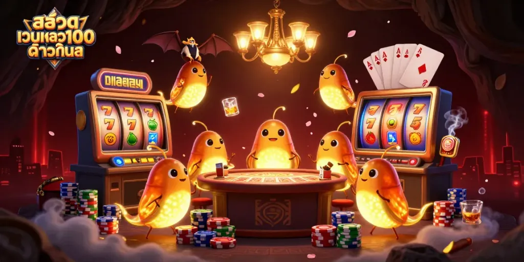 การเล่นเกมในสล็อตเว็บตรง100 ต่างประเทศที่มีแสงจากตัวแทนแมลงเรืองแสงในคาสิโน