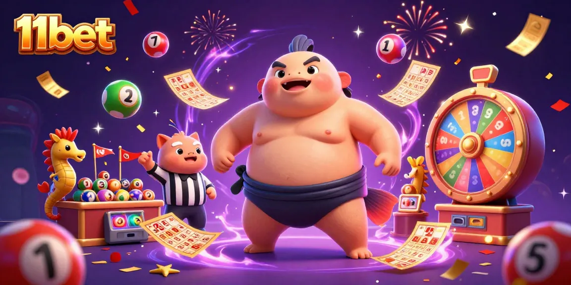 Experience thrilling action at 11bet with colorful lottery balls and magical underwater casino characters.