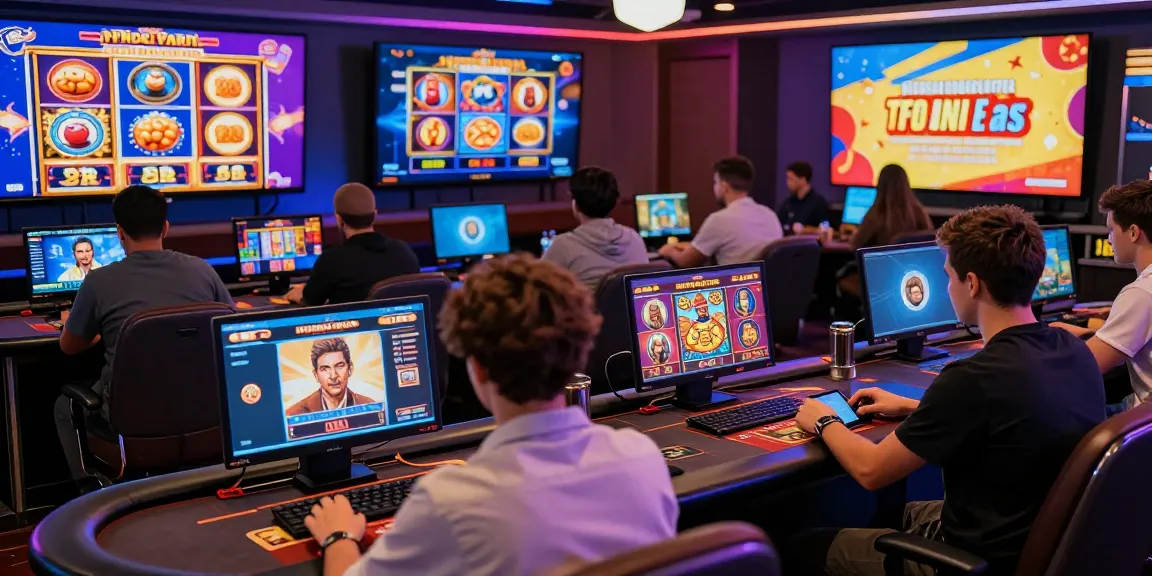 Players enjoying games at online casinos that accept credit cards, showcasing vibrant graphics and exciting interactions.