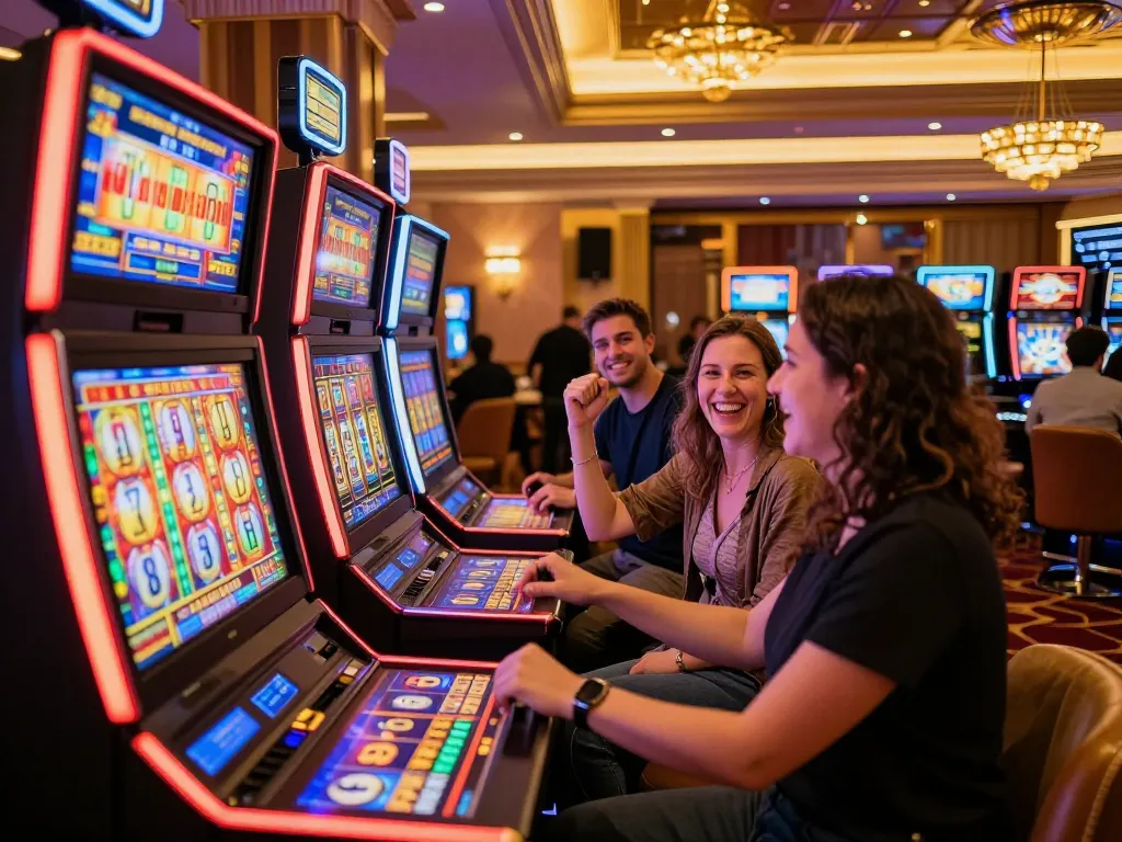 Enjoy thrilling gameplay at Paris888 with players winning at vibrant slot machines.