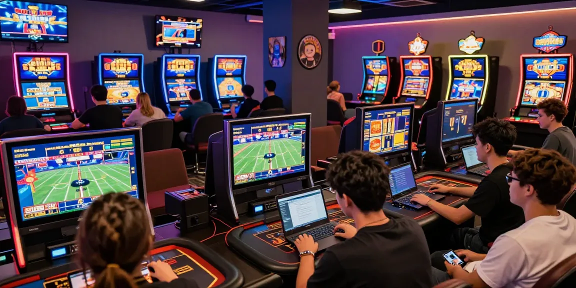 Engaging gaming atmosphere at 79club with diverse players enjoying live casino and slots.
