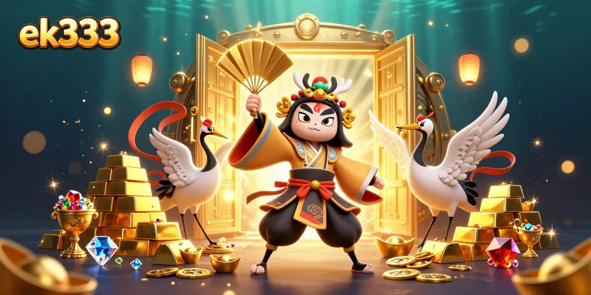 ek333 players explore vibrant underwater casino scene with treasures and animated spirits