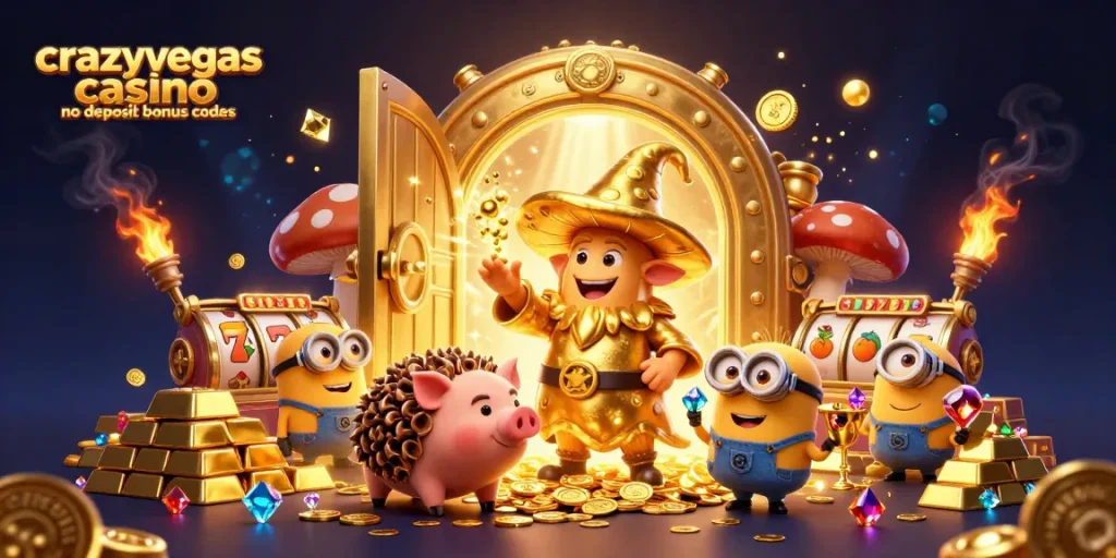 Engage with crazyvegas casino no deposit bonus codes in this magical slots themed illustration.